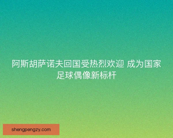 阿斯胡萨诺夫回国受热烈欢迎 成为国家足球偶像新标杆