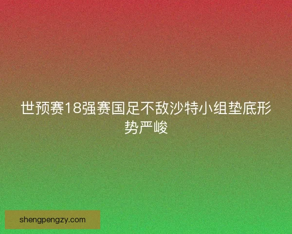 世预赛18强赛国足不敌沙特小组垫底形势严峻